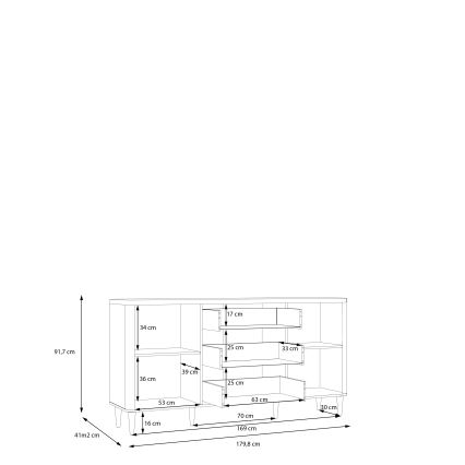 Lipasto laatikoilla VIRO ruskea/beige