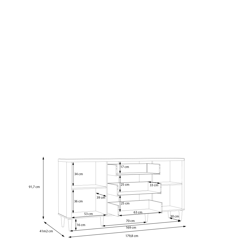 Lipasto laatikoilla VIRO ruskea/beige