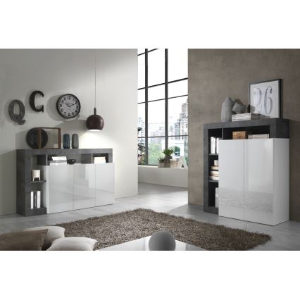 Lipasto LENOR valkoinen/antrasiitti