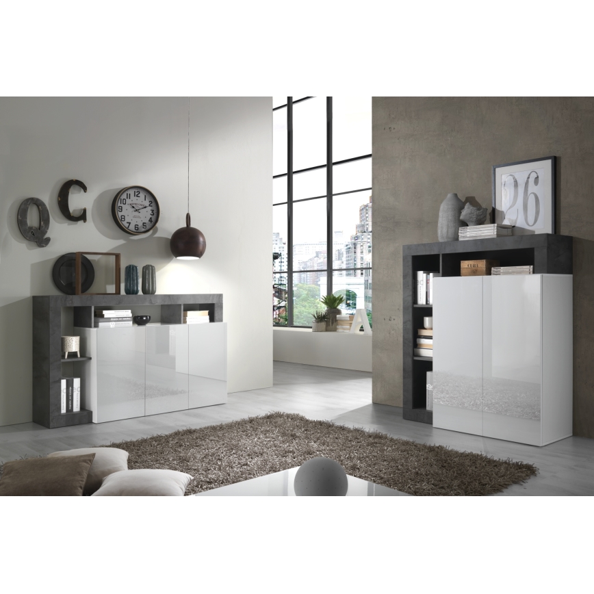 Lipasto LENOR valkoinen/antrasiitti