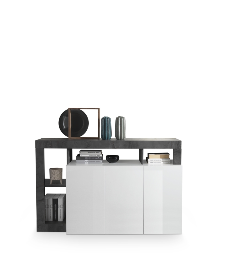 Lipasto LENOR valkoinen/antrasiitti