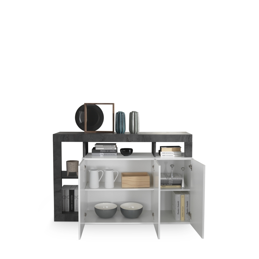 Lipasto LENOR valkoinen/antrasiitti