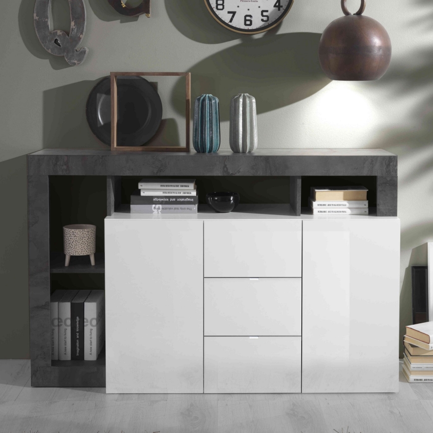 Lipasto LENOR valkoinen/antrasiitti