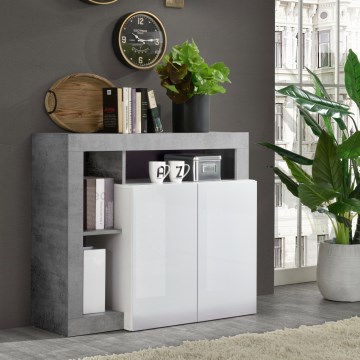 Lipasto LENOR valkoinen/harmaa betoni