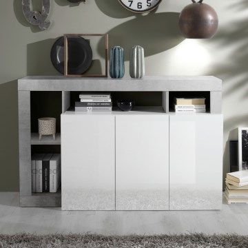 Lipasto LENOR valkoinen/harmaa betoni