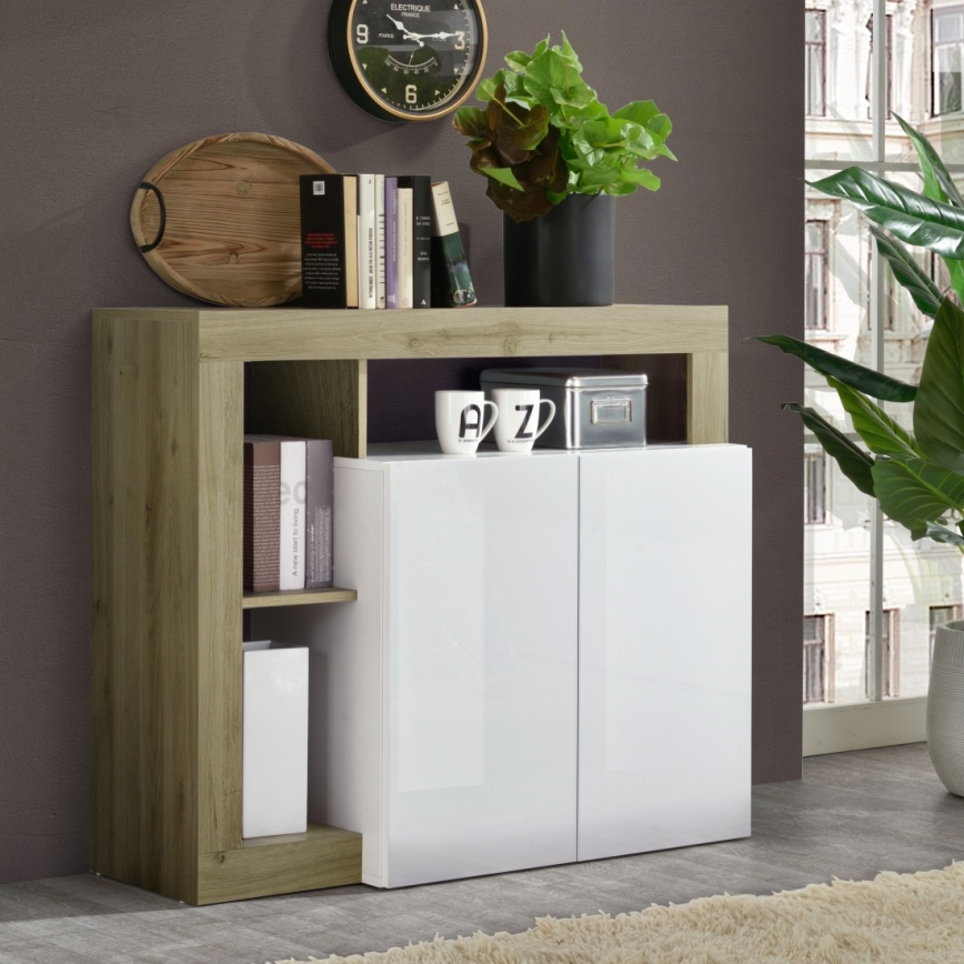 Lipasto LENOR valkoinen/ruskea