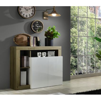 Lipasto LENOR valkoinen/ruskea