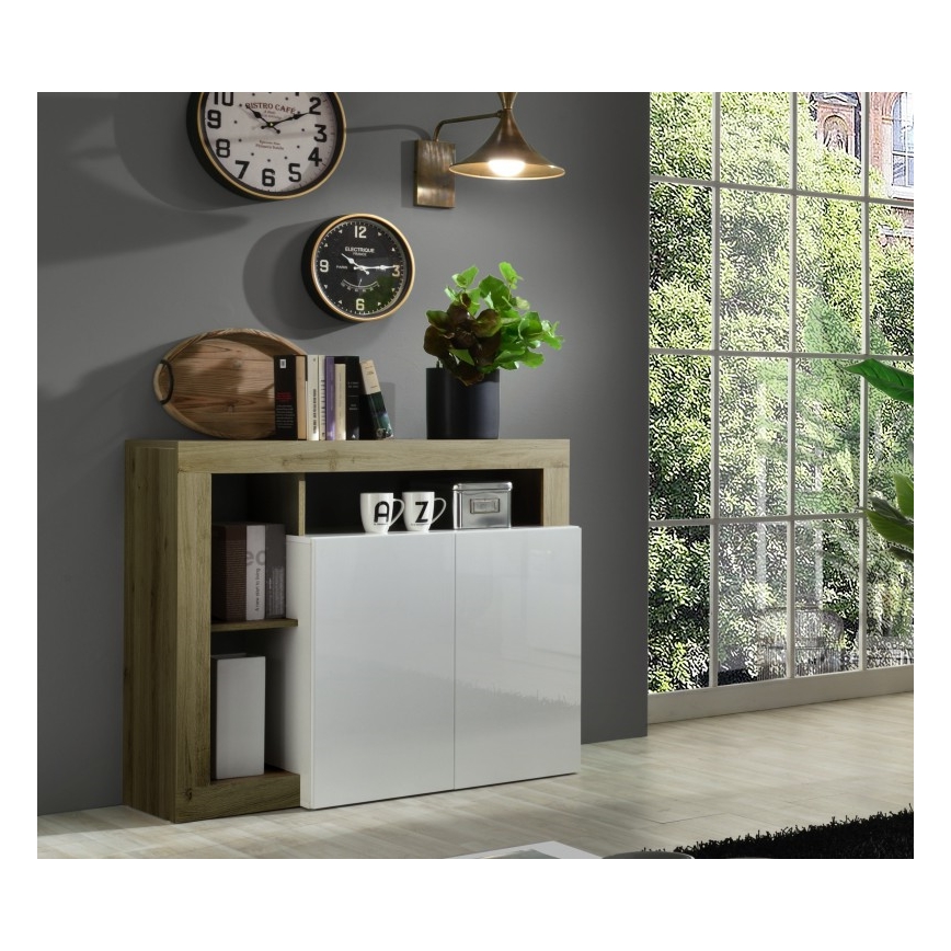 Lipasto LENOR valkoinen/ruskea