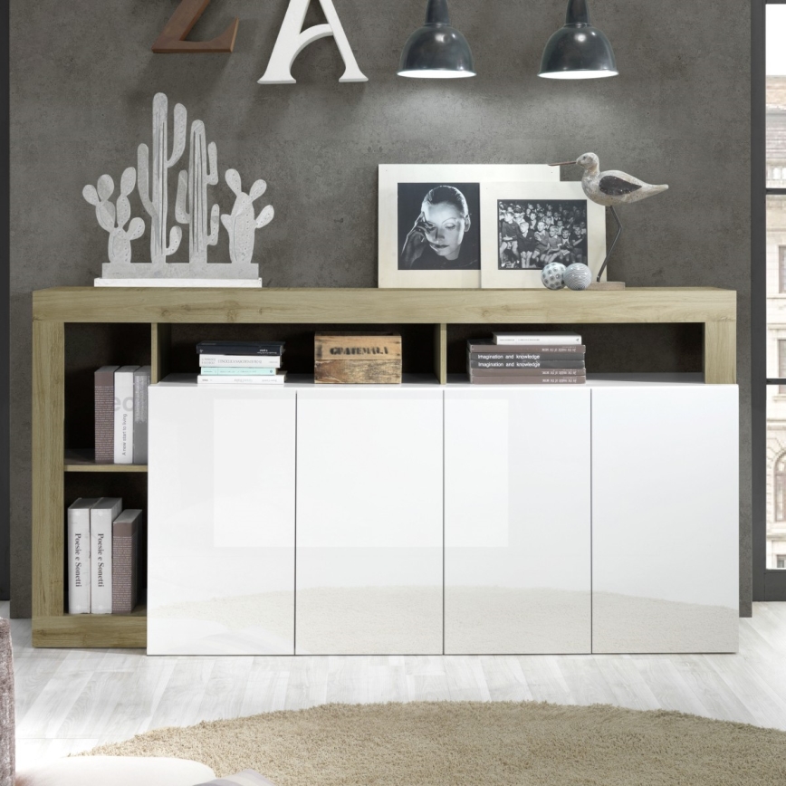 Lipasto LENOR valkoinen/ruskea