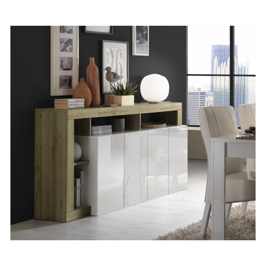 Lipasto LENOR valkoinen/ruskea