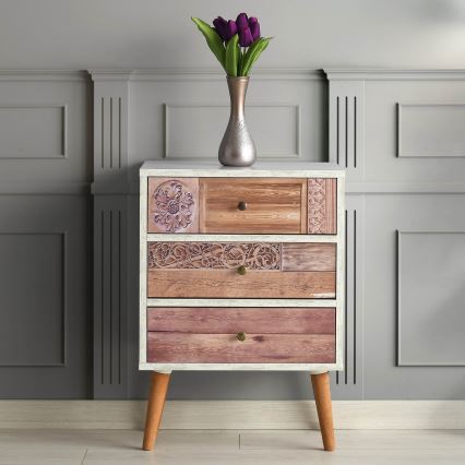 Lipasto LIZA 68x50 valkoinen/ruskea