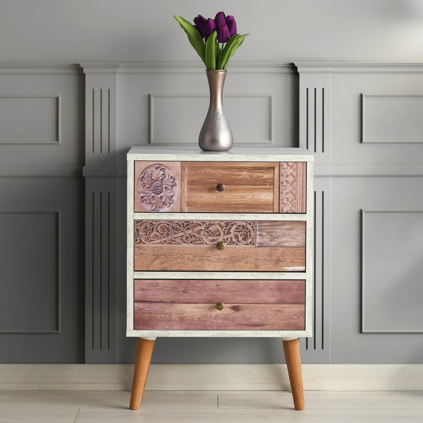 Lipasto LIZA 68x50 valkoinen/ruskea