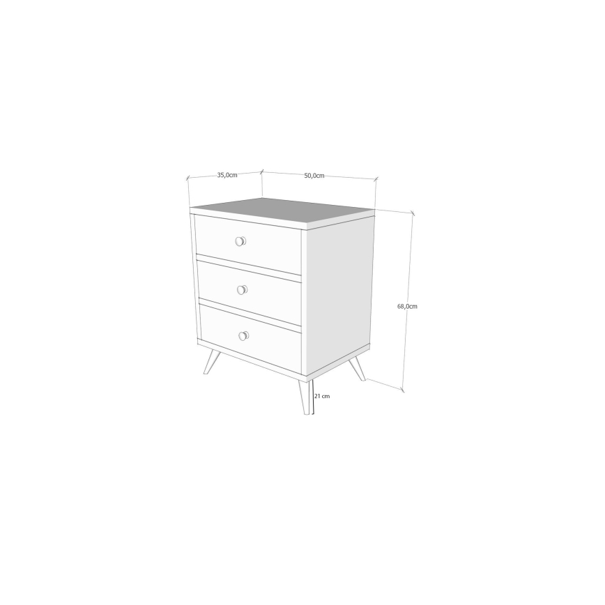 Lipasto LIZA 68x50 valkoinen/ruskea