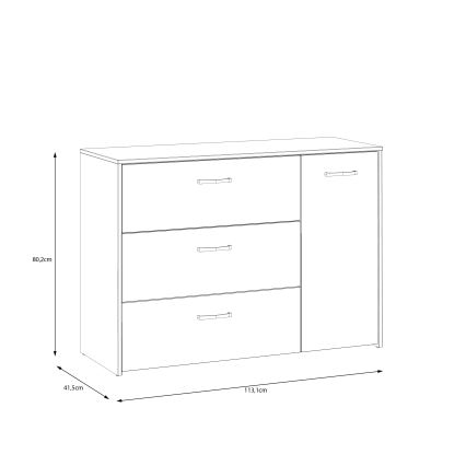 Lipasto URO artisan tammi/ valkoinen