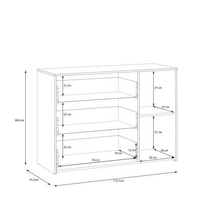 Lipasto URO artisan tammi/ valkoinen