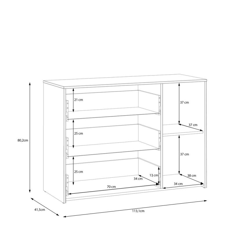 Lipasto URO artisan tammi/ valkoinen