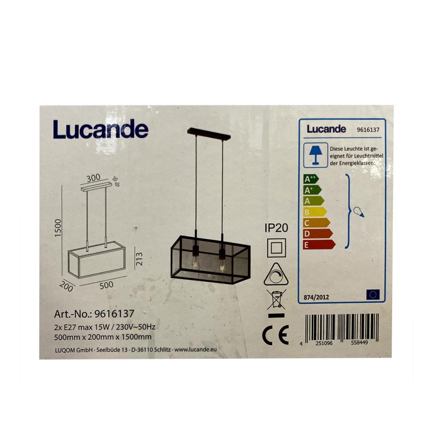 Lucande - Kattokruunu johdossa BEYZA 2xE27/15W/230