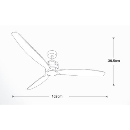 Lucci air 210508 - Kattotuuletin AIRFUSION AKMANI Keisaripuu/musta + kauko-ohjaus