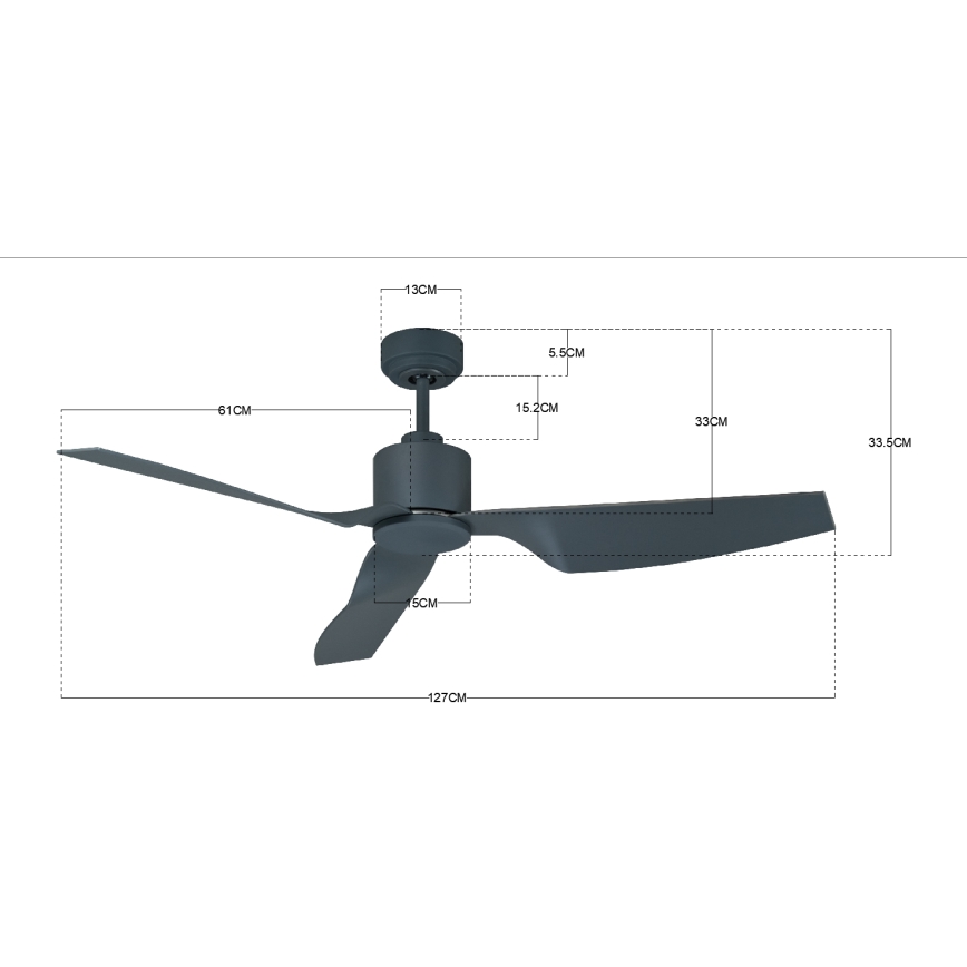 Lucci Air 210527 - Kattotuuletin AIRFUSION CLIMATE II musta + kauko-ohjaus