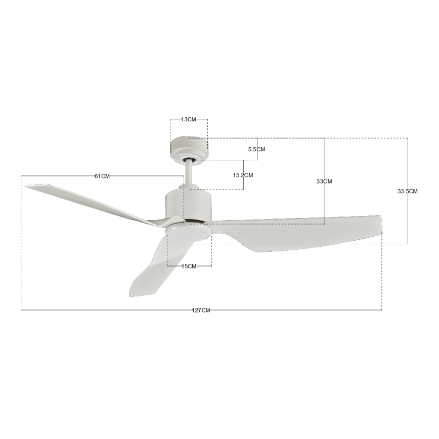 Lucci Air 210528 - Kattoilmaisin AIRFUSION CLIMATE II valkoinen + kaukosäädin