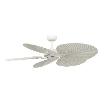 Lucci Air 21065449 - Kattotuuletin BALI halkaisija 132 cm valkoinen/kerma + kauko-ohjaus