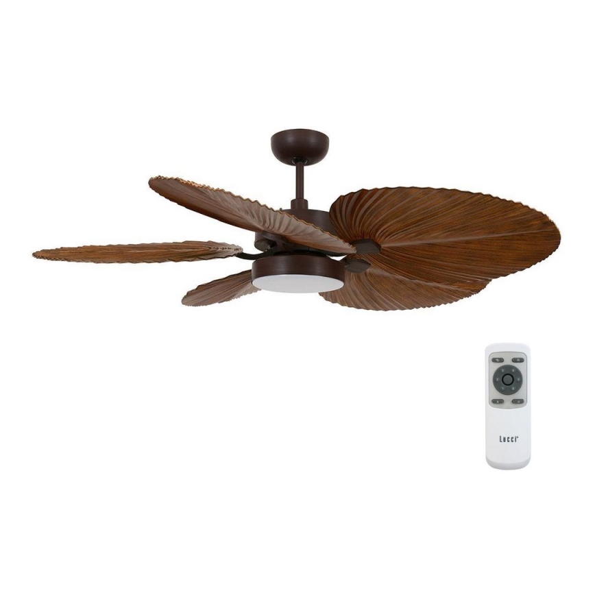 Lucci Air 210655 - LED Kattotuuletin BALI 1xGX53/18W/230V ruskea + kauko-ohjaus