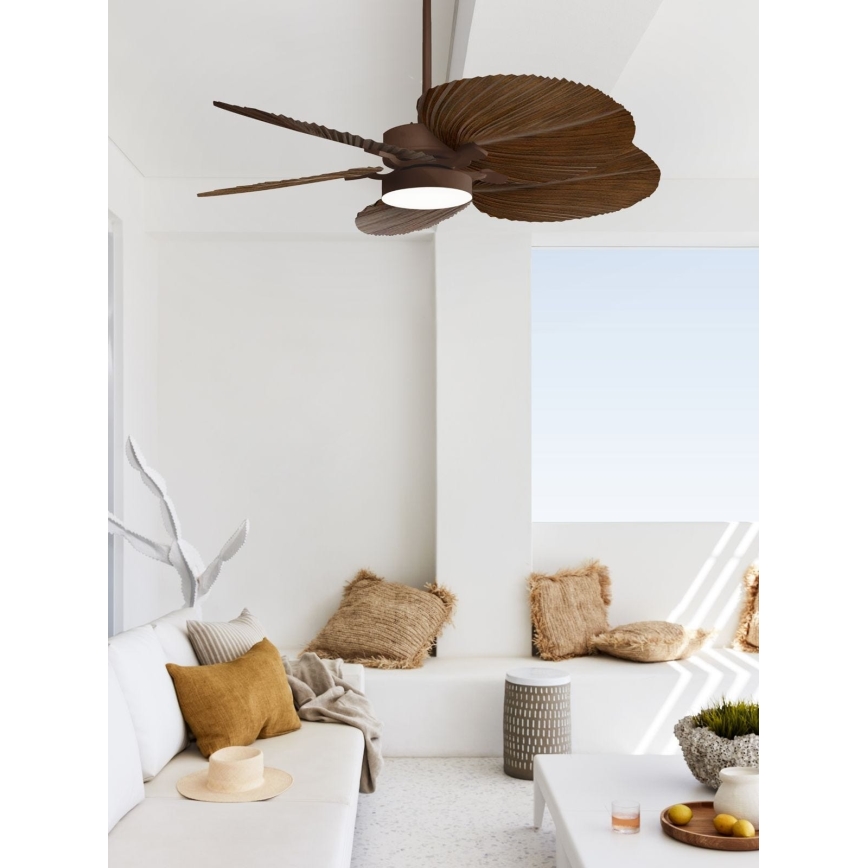 Lucci Air 210655 - LED Kattotuuletin BALI 1xGX53/18W/230V ruskea + kauko-ohjaus
