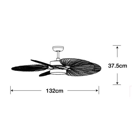 Lucci Air 210655 - LED Kattotuuletin BALI 1xGX53/18W/230V ruskea + kauko-ohjaus