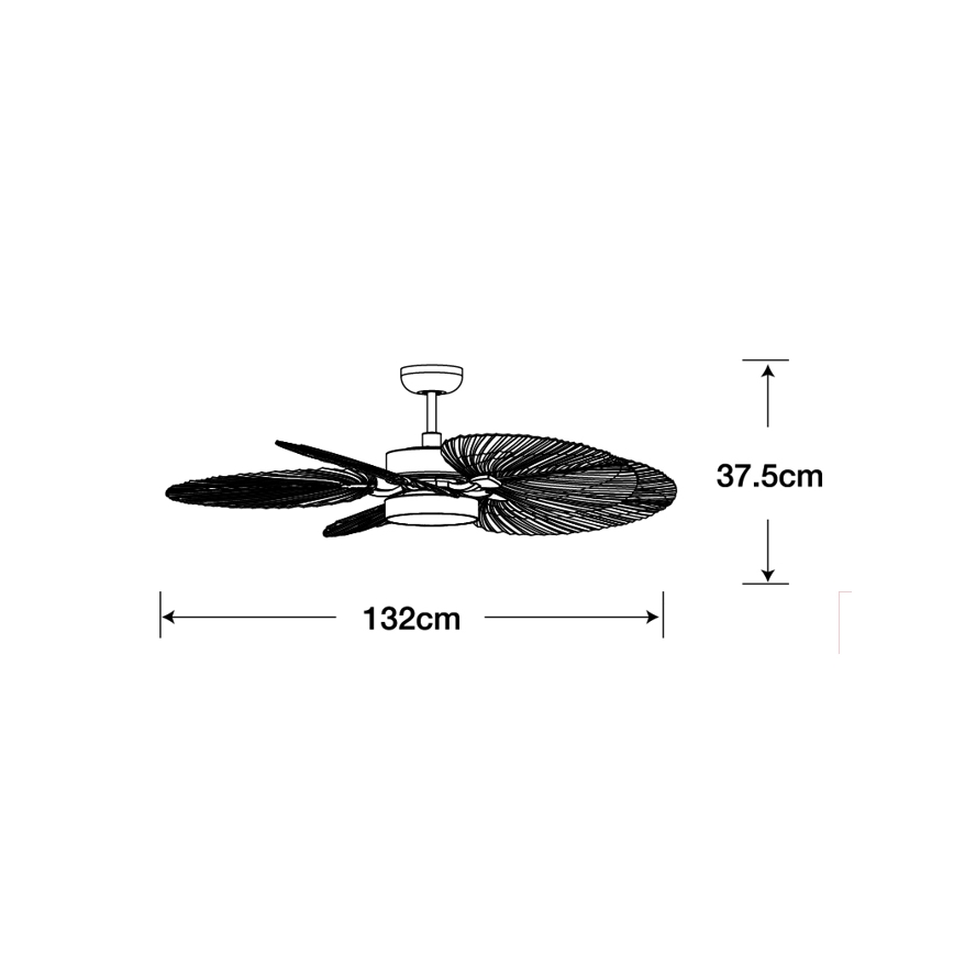 Lucci Air 210655 - LED Kattotuuletin BALI 1xGX53/18W/230V ruskea + kauko-ohjaus