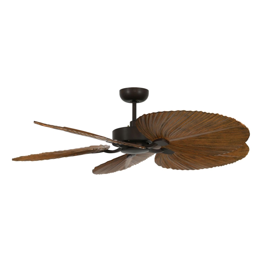 Lucci Air 21065549 - Kattotuuletin BALI halkaisija 132 cm ruskea + kauko-ohjaus
