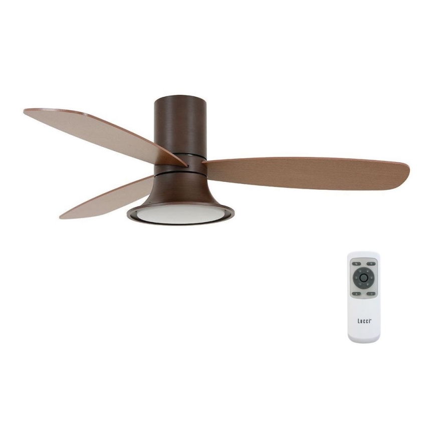 Lucci Air 210663 - LED himmennettävä kattovalo FLUSSO 1xGX53/18W/230V ruskea + kauko-ohjaus