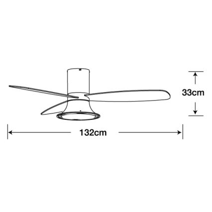 Lucci Air 210663 - LED himmennettävä kattovalo FLUSSO 1xGX53/18W/230V ruskea + kauko-ohjaus