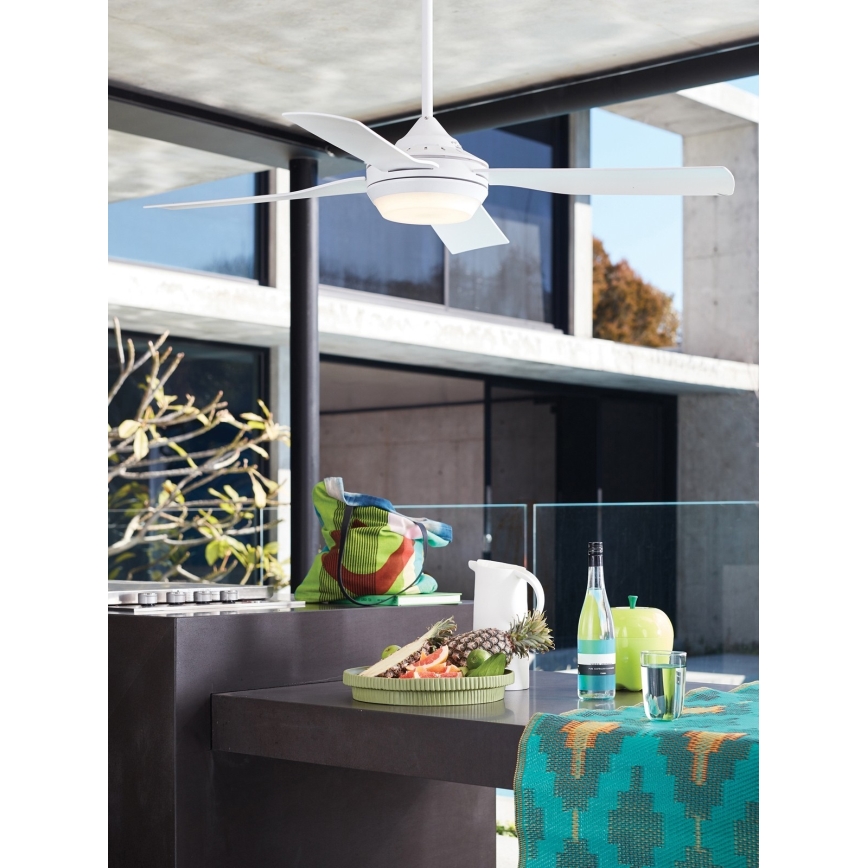 Lucci air 212898 - LED Himmennettävä kattotuuletin MOONAH 1xGX53/21W/230V valkoinen + kauko-ohjain