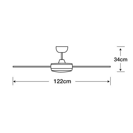 Lucci air 212898 - LED himmennettävä kattotuuletin MOONAH 1xGX53/21W/230V valkoinen + kaukosäädin