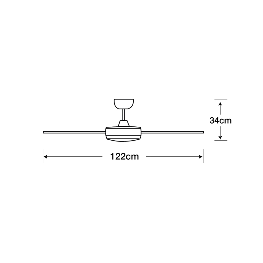 Lucci air 212898 - LED himmennettävä kattotuuletin MOONAH 1xGX53/21W/230V valkoinen + kaukosäädin