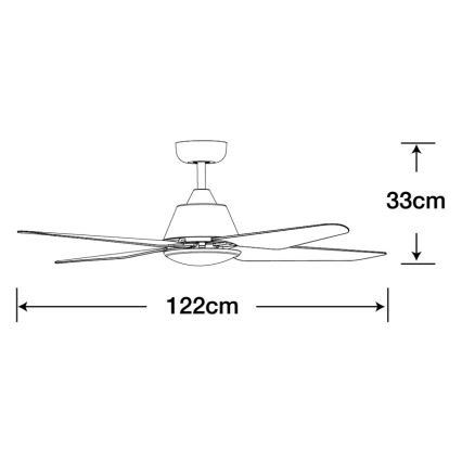 Lucci Air 212998 - LED Kattotuuletin ARIA LED/18W/230V musta + kauko-ohjaus