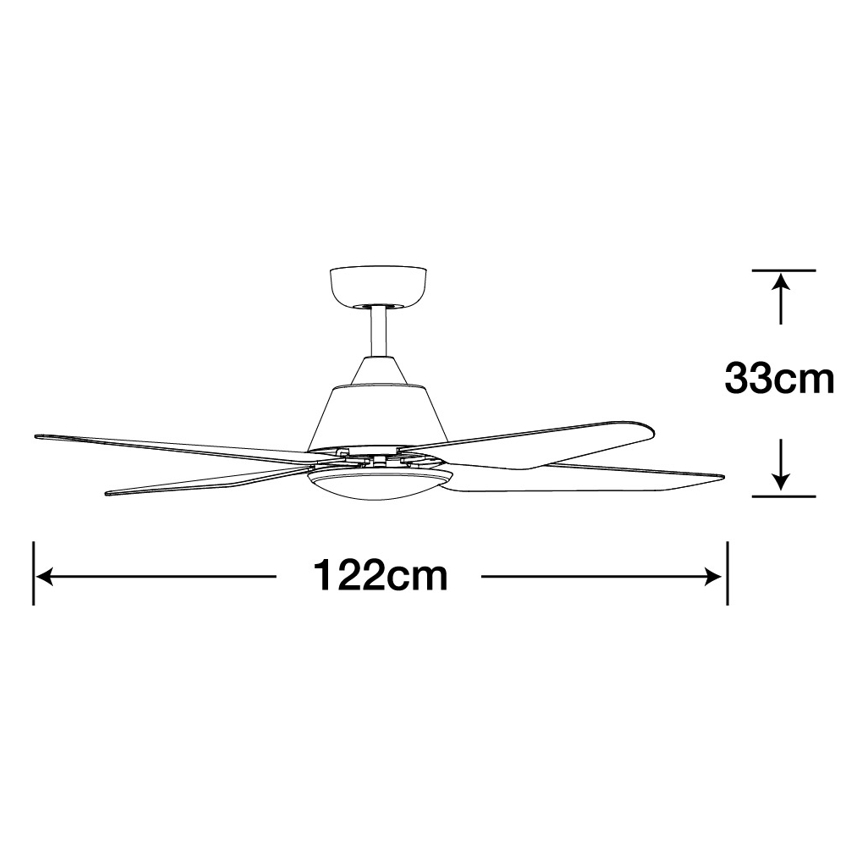 Lucci Air 212998 - LED Kattotuuletin ARIA LED/18W/230V musta + kauko-ohjaus