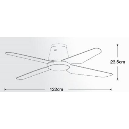 Lucci air 213001 - LED-kattotuuletin AIRFUSION ARIA LED/18W/230V valkoinen + kaukosäädin