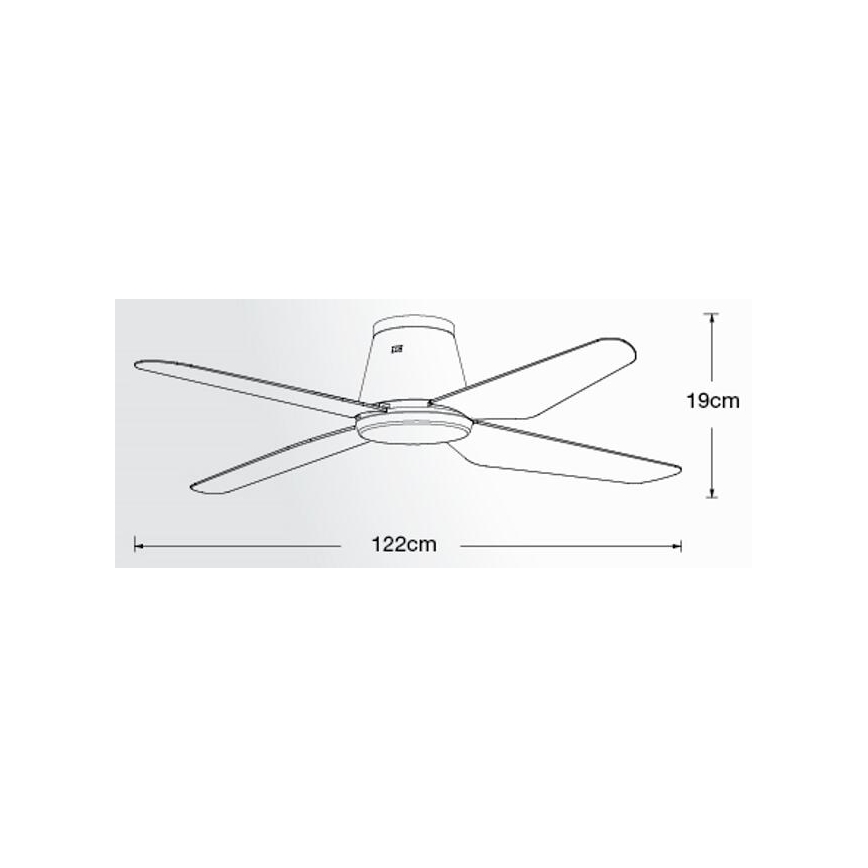 Lucci Air 213002 - LED-kattotuuletin AIRFUSION ARIA LED/18W/230V musta + kaukosäädin