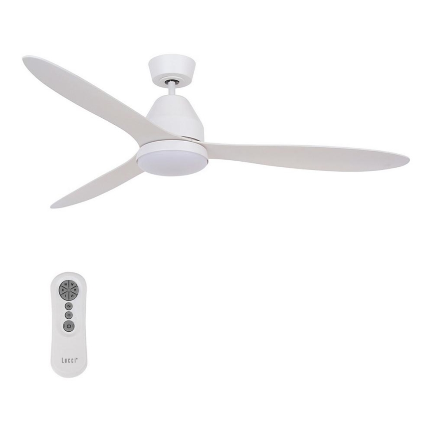 Lucci air 213043 - LED Kattotuuletin WHITEHAVEN GX53/17W/230V valkoinen + kauko-ohjaus