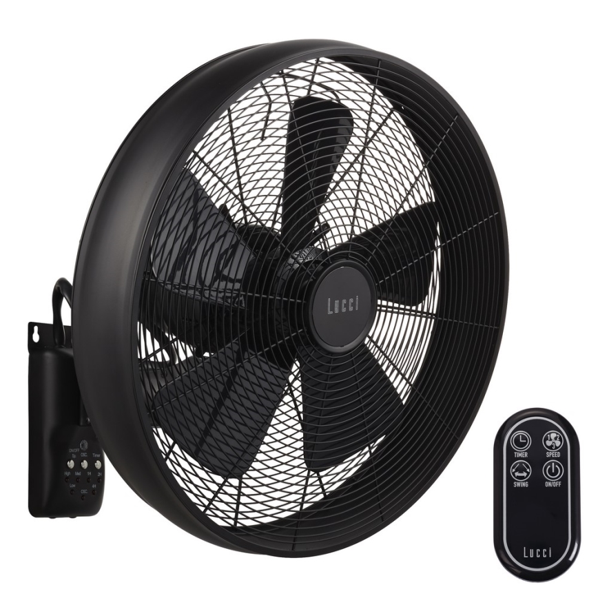 Lucci air 213124 - Kaukosäädin tuulettimelle BREEZE musta