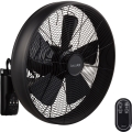 Lucci air 213124 - Seinätuuletin BREEZE 55W/230V musta + kaukosäädin