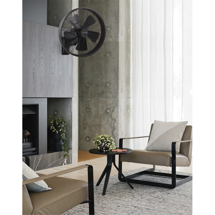 Lucci air 213124 - Seinätuuletin BREEZE 55W/230V musta + kaukosäädin