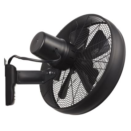 Lucci air 213124 - Seinätuuletin BREEZE 55W/230V musta + kaukosäädin