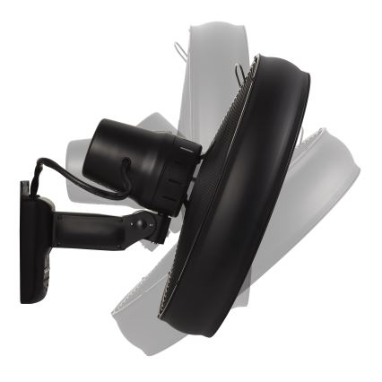 Lucci air 213124 - Seinätuuletin BREEZE 55W/230V musta + kaukosäädin
