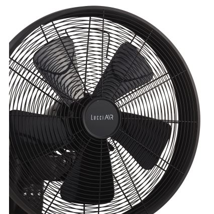 Lucci air 213124 - Seinätuuletin BREEZE 55W/230V musta + kaukosäädin