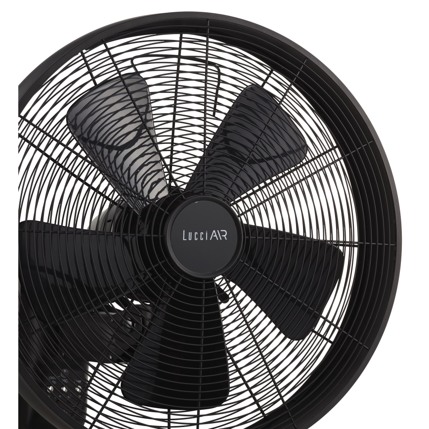 Lucci air 213124 - Seinätuuletin BREEZE 55W/230V musta + kaukosäädin