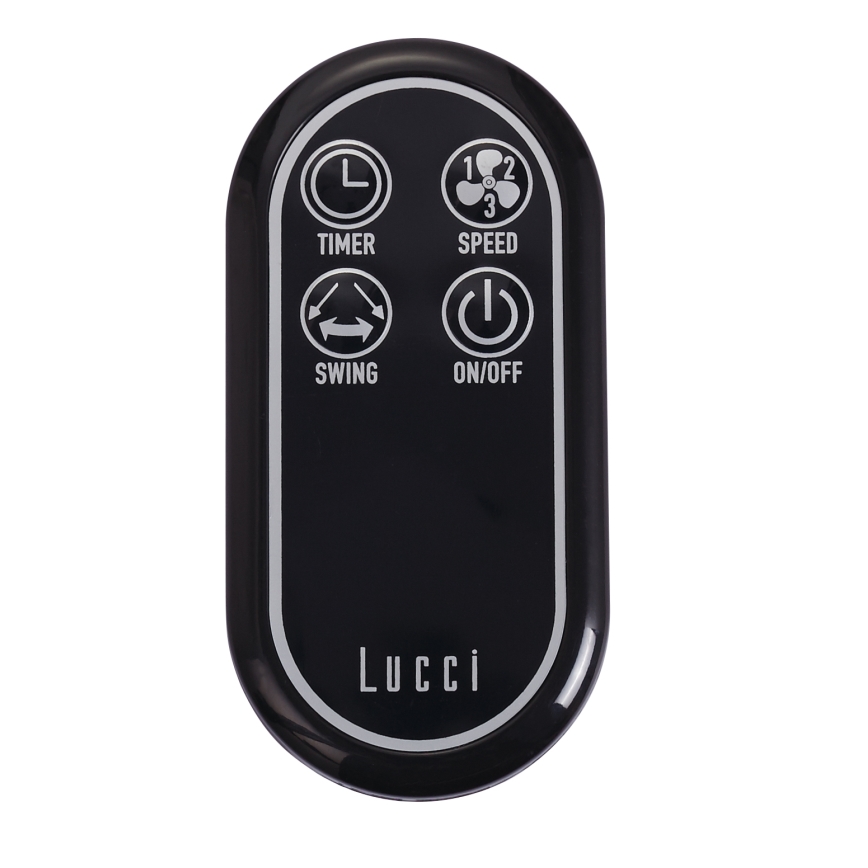 Lucci air 213124 - Seinätuuletin BREEZE 55W/230V musta + kaukosäädin