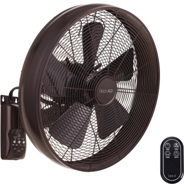 Lucci air 213125 - Seinätuuletin BREEZE 55W/230V musta/ruskea + kaukosäädin