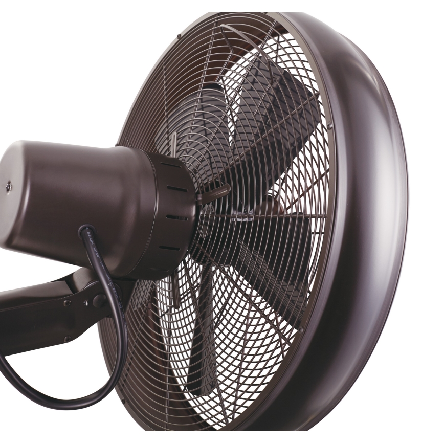Lucci air 213125 - Seinätuuletin BREEZE 55W/230V musta/ruskea + kaukosäädin